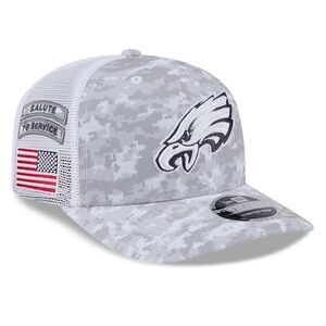 NWT Philadelphia Eagles 2024 Salute To Service NEW ERA 9SEVENTY Arctic Camo Hat